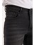 Erkek Pantolon Siyah Regular Fit Fermuarlı Jeans 5