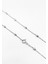 Oval Toplu Top-Top Gümüş Zincir Kolye 47CM 2