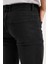 Erkek Pantolon Siyah Regular Fit Fermuarlı Jeans 5