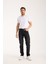 Erkek Pantolon Siyah Regular Fit Fermuarlı Jeans 3