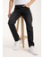 Erkek Pantolon Siyah Regular Fit Fermuarlı Jeans 4