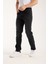 Erkek Pantolon Siyah Regular Fit Fermuarlı Jeans 6