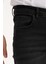 Erkek Pantolon Siyah Regular Fit Fermuarlı Jeans 7