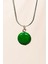 Zümrüt Doğal Taşı Zincirli El Yapımı Kolye Uç: 1,5 cm Zincir: 20 cm Kutulu 2