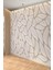 Beyaz Altın Çizgili Modern Lüks 3D Görünüm Tekstil Duvar Kağıdı 1
