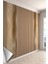 Bej Çizgili Modern Panel Tek Parça Tekstil Duvar Kağıdı 1