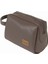 1050 Suni Deri Clutch Çanta, Traş / Makyaj Çantası Kahve 3