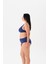 Büyük Beden Balensiz Toparlayıcı Lacivert Taşlı Bikini Takım 2