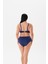 Büyük Beden Balensiz Toparlayıcı Lacivert Taşlı Bikini Takım 3