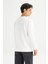 Regular Fit Baskılı Beyaz Erkek Sweatshirt L2520361102 5