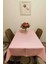 Pembe Piti Kareli Masa Örtüsü – 150x150 cm 1