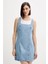 Ck LV047C714G Scoop Neck Dress Evenıng Blue Kadın Elbise 1