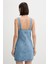 Ck LV047C714G Scoop Neck Dress Evenıng Blue Kadın Elbise 4