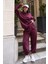 Regular Fit 2'li Takım Sweatshirt Beli Lastikli Jogger Eşofman Altı 2