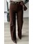 Kahve Likralı Straight Jean 2