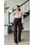 Kahve Likralı Straight Jean 5