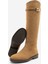 Kadın Tokalı Binici Günlük Çizme Velote Taba Süet 9
