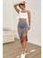 Kadın Beyaz Tek Omuzlu Çapraz Askılı Crop Top Büstiyer 5