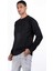 Erkek Uzun Kollu Baskılı, Poplin Garni Kumaşlı, Etek Ribana Detaylı Pamuklu Regular Fit T-Shirt 4