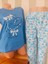 Mavi Uzun Kollu %100 Bawelna Üst ve Yumuşak Dokulu Desenli Alt Rahat Kullanışlı Kadın Pijama Takımı 1