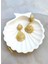 Eskitme Gold Seashell El Yapımı Küpe 1