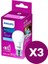 LED Ampul 8W Beyaz Işık 3'lü 1