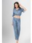 2'li Desenli Saten Pijama Takımı 2