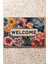 Çiçekli Sarı Papatyalı Dijital Baskılı Welcome Hoş Geldiniz Kapı Önü Paspası 45X70CM 4