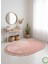 Post/peluş Yıkanabilir Kaymaz Taban Yumşacık Pembe Oval Örgü Saçaklı Modern ve Şık Salon Oturma Odası Mutfak Çocuk Odası Koridor Antre Halısı 4