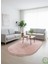 Post/peluş Yıkanabilir Kaymaz Taban Yumşacık Pembe Oval Örgü Saçaklı Modern ve Şık Salon Oturma Odası Mutfak Çocuk Odası Koridor Antre Halısı 6