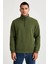 Erkek Dik Yaka Sweatshirt Dik Yaka Yarım Fermuarlı 3 Iplik Şardonlu Pamuk Kumaş 3