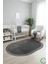 Post/peluş Yıkanabilir Kaymaz Taban Yumşacık Antrasit Örgü Oval Saçaklı Modern ve Şık Salon Oturma Odası Mutfak Çocuk Odası Koridor Antre Halısı 2
