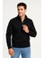 Erkek Dik Yaka Sweatshirt Dik Yaka Yarım Fermuarlı 3 Iplik Şardonlu Pamuk Kumaş 1