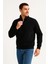 Erkek Dik Yaka Sweatshirt Dik Yaka Yarım Fermuarlı 3 Iplik Şardonlu Pamuk Kumaş 2