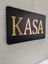 Kasa Yazılı Siyah Mdf Üzeri Gold Aynalı Pleksi Yazılı Yönlendirme Levhası Tabela 50X30 cm 2