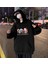 Halloween Bad Characters Baskılı Siyah Unisex Oversize Kapüşonlu Sweatshirt 1