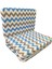 Katlanır Çocuk Yatağı Sünger Yatak Çocuk Oyun Minderi 60X120-4 cm (Mavi-Gri Zikzak) 1