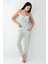 9052 Kadın Sabahlıklı Ip Askılı Pijama Takımı-Nil 3