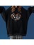 Halloween Heart Baskılı Siyah Unisex Oversize Kapüşonlu Sweatshirt 1