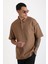 Omuz Çoban Dikiş Detaylı Double Pike Kumaş Loose Fit Erkek Polo Yaka Tişört 1