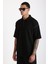 Omuz Çoban Dikiş Detaylı Double Pike Kumaş Loose Fit Erkek Polo Yaka Tişört 5
