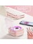 Bfs Nostalji Mini Plak Görünümlü Radyolu Bluetooth Hoparlör 3D Ses Dalgası Retro Müzik Plak Pembe 2