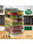 17'li Buzdolabı Düzenleyici Organizeri Mikrodalgaya Uygun Difriz Saklama Kabı (5X3500ML)(12X775ML) 9