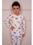 %100 Pamuk Hayvanlar Desenli Unisex Pijama Takım 2