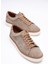 Erkek Hakiki Deri Süet Sneaker Vizon Arel 1