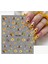 Kabartmalı Arı ve Çiçek Tırnak Süsleme Stickerı Nail Art Süslemeleri 1