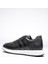 Erkek Hakiki Deri Sneaker Rugan Detaylı Siyah Miro 4