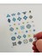 Bohemya Mavi Çiçekli Tırnak Süsleme Stickerı Nail Art Süslemeleri 2