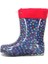 Pvc Peluşlu Puantiyeli Çocuk Yağmur Çizmesi 2