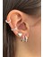 Deliksiz Kalp Model Earcuff Kıkırdak Küpe 18K Kaplama Küpe 1 Adet 3